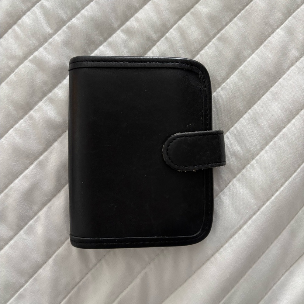 Vintage 90s Coach Black Leather Cardholder